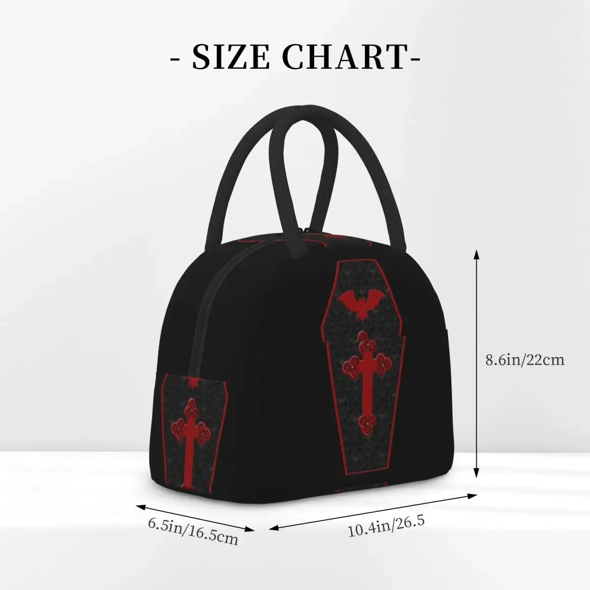 Gothic Vampire Halloween Haunted Mansion Insulated Lunch Bag for Women Kids Portable Food Boxes Thermal Lunch Box Tote