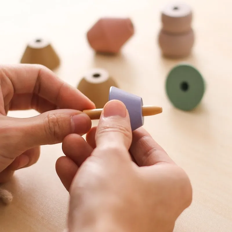 Juguetes de enhebrado de animales para bebé, juguetes de ejercicio de dedo de madera, bloques de combinación Montessori, juguetes educativos para