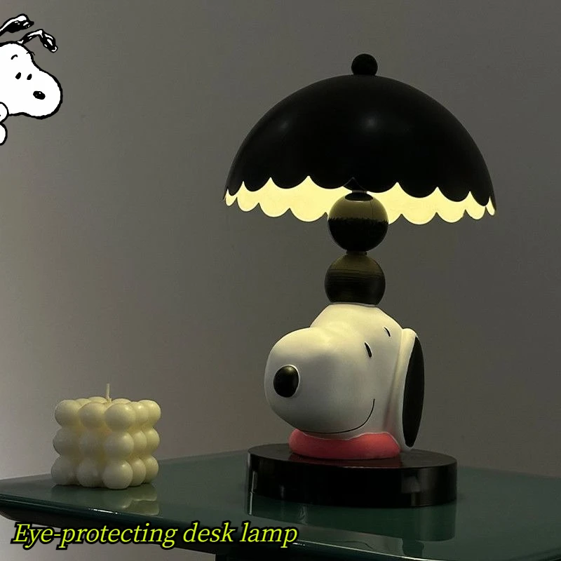 

Snoopy cartoon student desk lamp creative home decoration ornament for boys and girls bedroom atmosphere night light gift