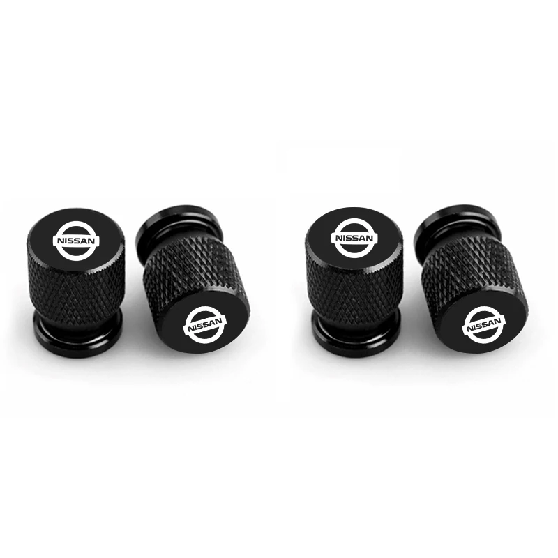 4pcs Car Metal Wheel Tire Valve Cap Stem Duust Cover for Nissan X-trail Qashqai Note Juke Sentra Patrol Navara Micra Accessories