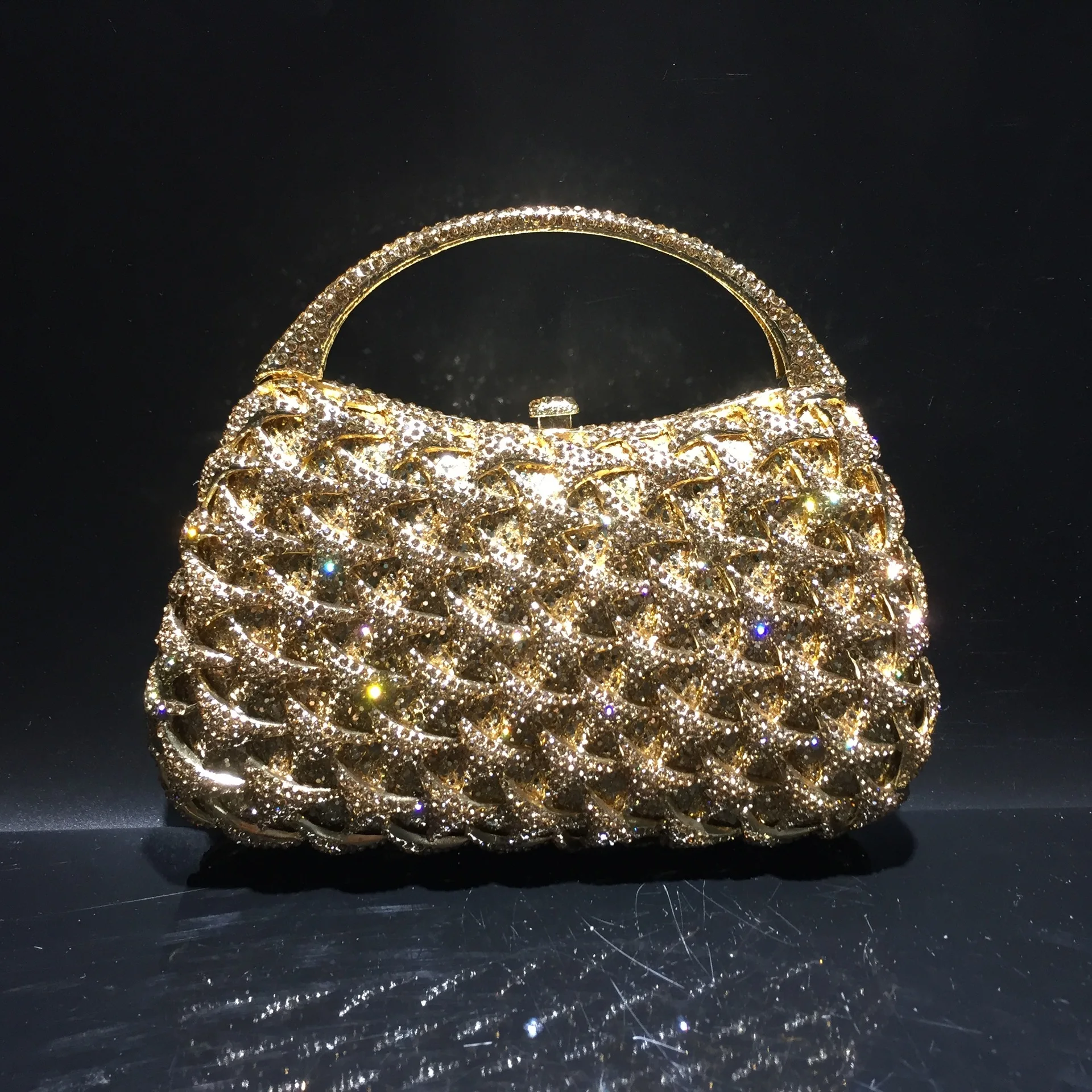 

Crystal Evening Bag Metal Tote Clutches Bags Small Handbag Clutch Purse Wedding Box Clutch Bag Bridal Handbags