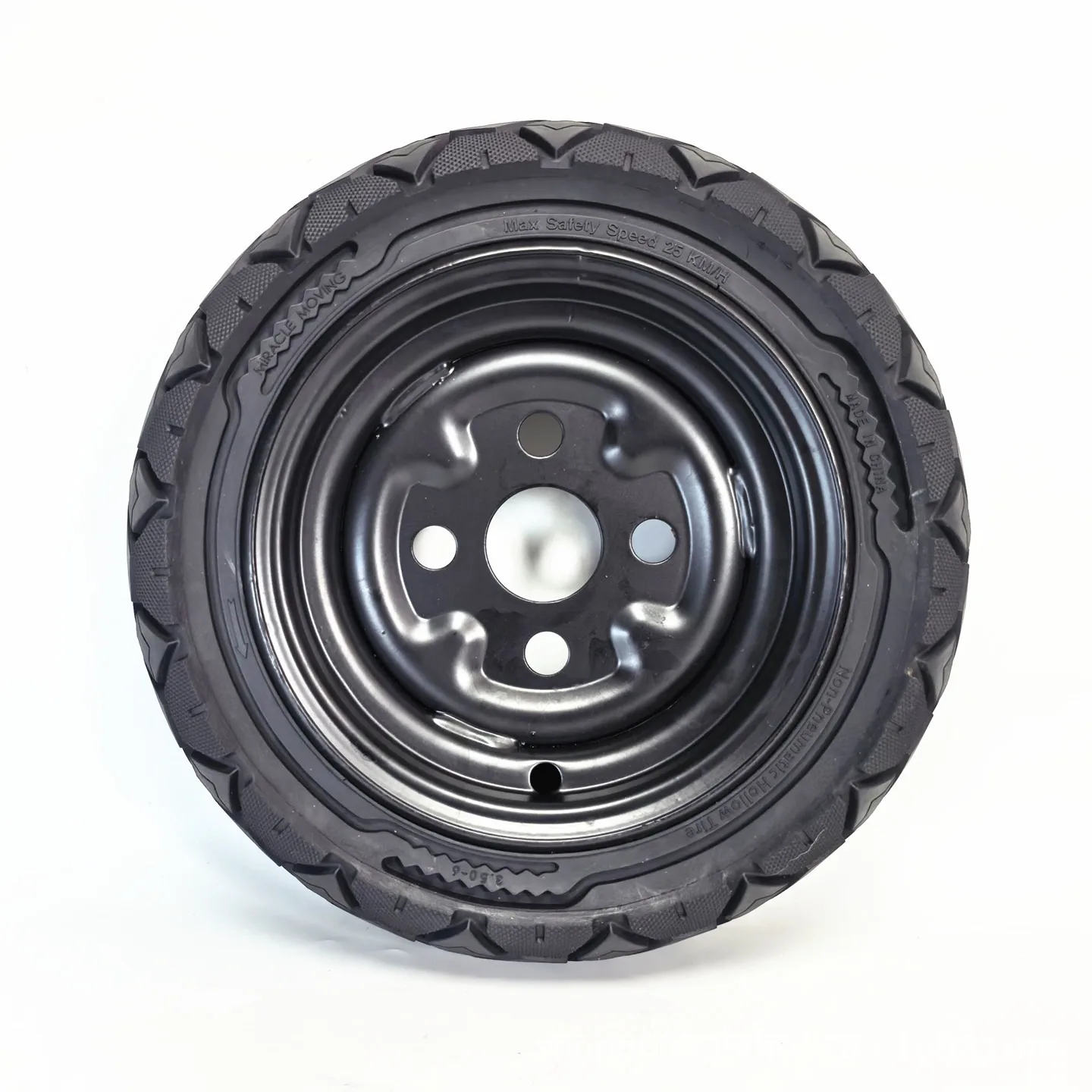 3.50-6 Solid Front Rear Wheel Engine Wheel Assembly For Electric Mobility Scooter Puncture Proof Rubber
