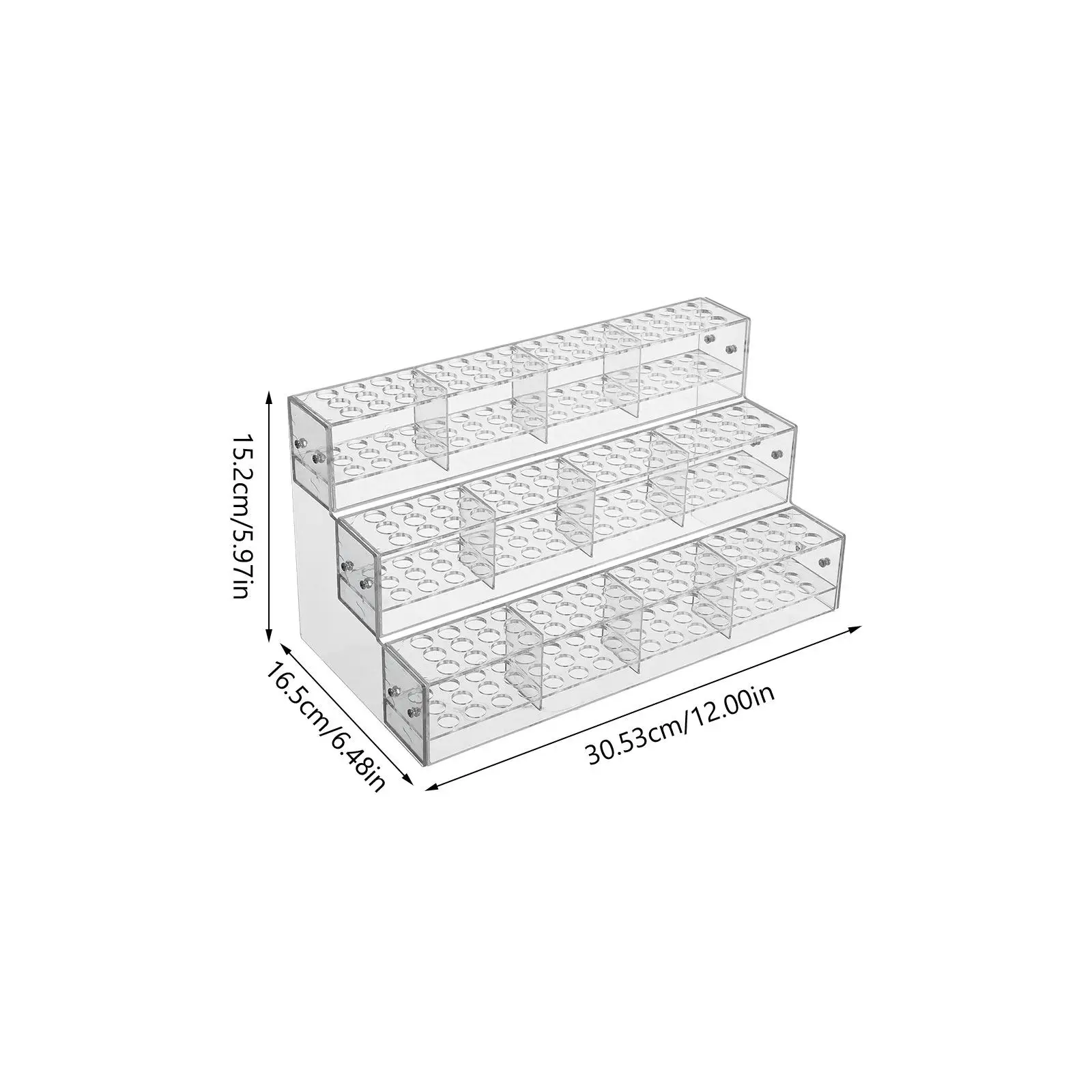 Clear Acrylic Multi-Tier Pen Stand for Pens, Markers, Brushes & Makeup Tools – Desktop Organizer Rack
