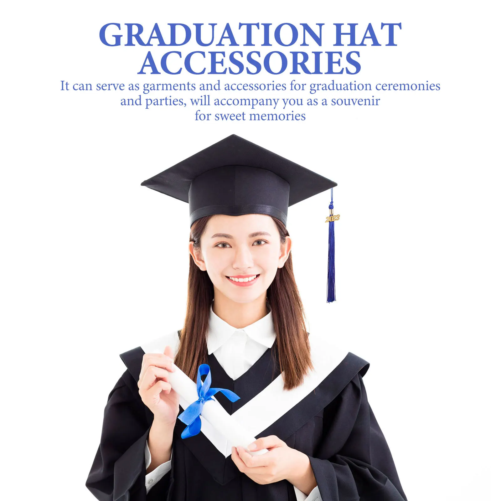 

10Pcs Graduation Doctor Cap Tassels Polyester Durable Lightweight Graduation Ceremony Keepsake Photography Decorative Pendants