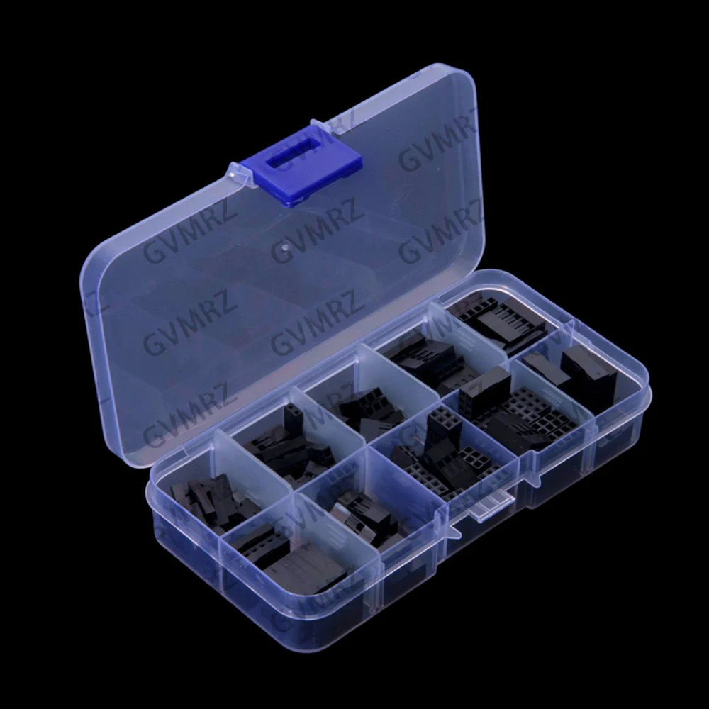 125PCS 10Values 2.54MM DuPont wire jumper connector, plastic shell connector housing 2.54