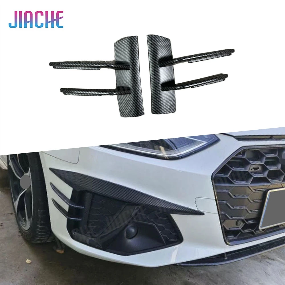 

2PCS Car Front Bumper Side Body Air Vent Outlet Fender Cover Trim For Audi A4 S4 2020-2024 Not Standard Cars Accessories