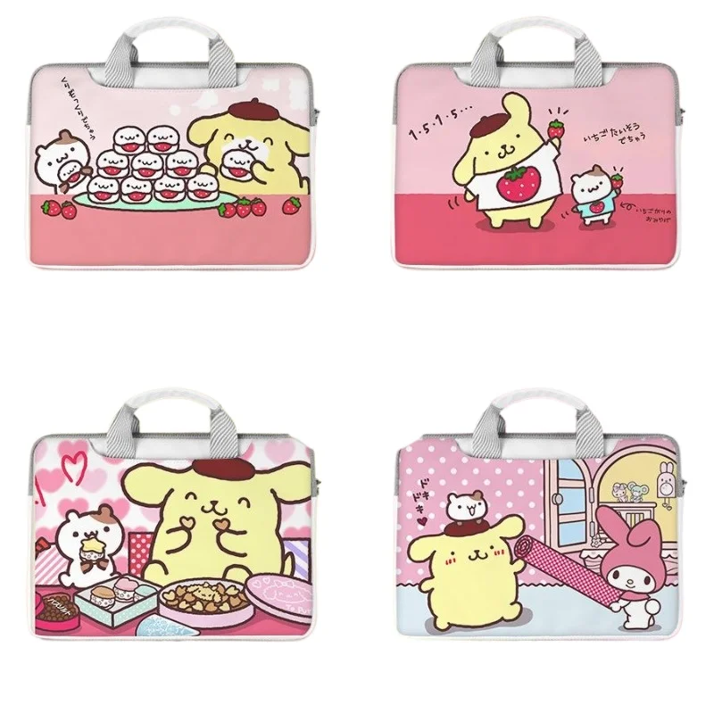 

Sanrio Pompom Purin Laptop Bag Cute Large Capacity Tablet Organizer Cartoon Handbag Laptop Case 12in 13in 14in 16in 15in 17in