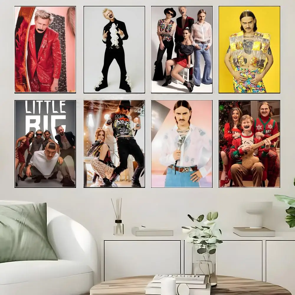Punk Pop L-Little Big Poster  Self-adhesive Art Waterproof Paper Sticker Coffee House Bar Room Wall Decor
