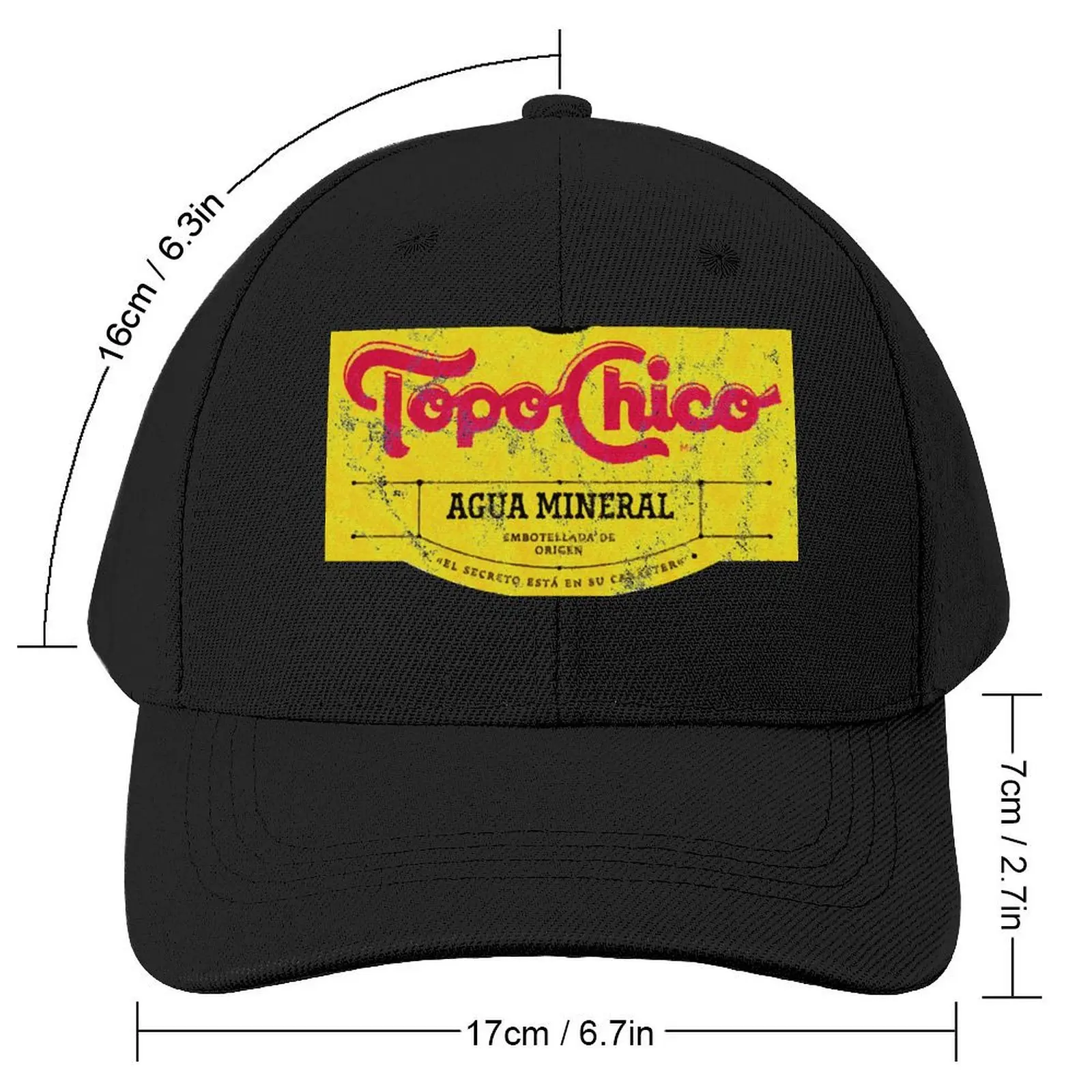 Topo Chico agua mineral worn and washed logo (sparkling mineral water) Classic Baseball Cap Golf Wear |-F-| Sunhat Men Women's