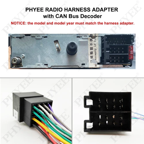 Imagen 2 del producto Arnés de cableado ISO Decodificador de bus CAN, retención SWC, adaptador de cable Android Plug and Play de 16 pines, para Peugeot 206 307 Citroen Xsara