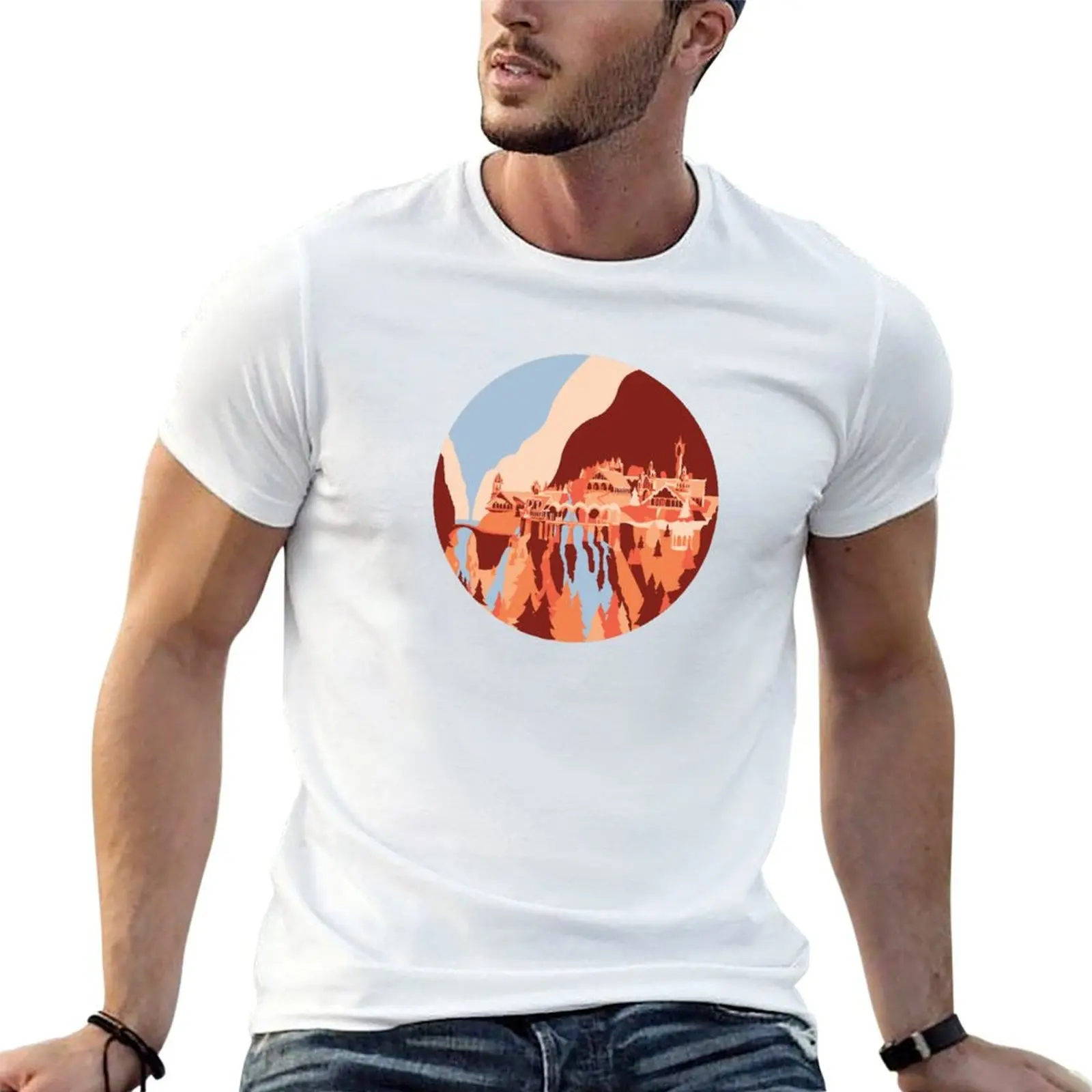 

Lord of the Rings, Rivendell T-Shirt t shirts with prints cotton t shirts high quality T-Shirt