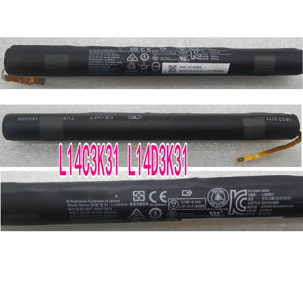 3.75V L14D3K31 L14C3K31 Battery For Lenovo Yoga Tablet 2 1050L 1050F 2-1050F 2-1051F 2-1050L 2-1050LC 2-1051L Yt2-1050 Laptop