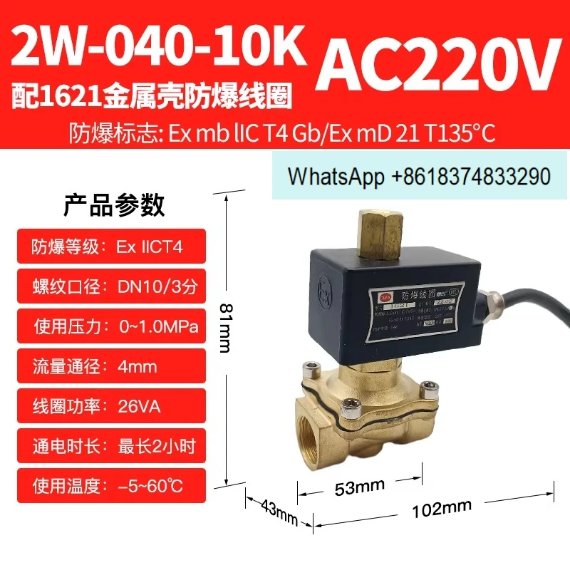 DN15 anti-heat solenoid valve 4 minutes 6 minutes 1 inch DN25 normally closed boiling water valve CT 4 gas copper valve 220V