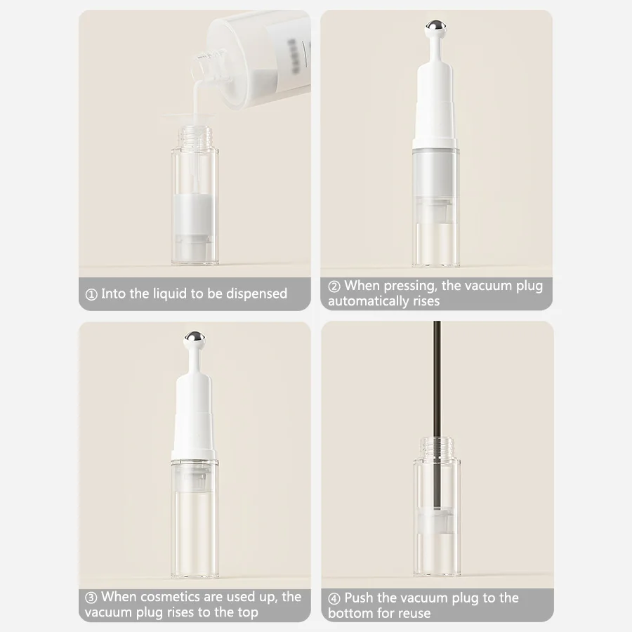 20 Stück Rollerball-Vakuumflaschen für Flüssigkeiten, ätherische Öle, Foundation, Augencreme, nachfüllbare Flaschen, tragbare leere Spenderflaschen für Reisen – Detail 10