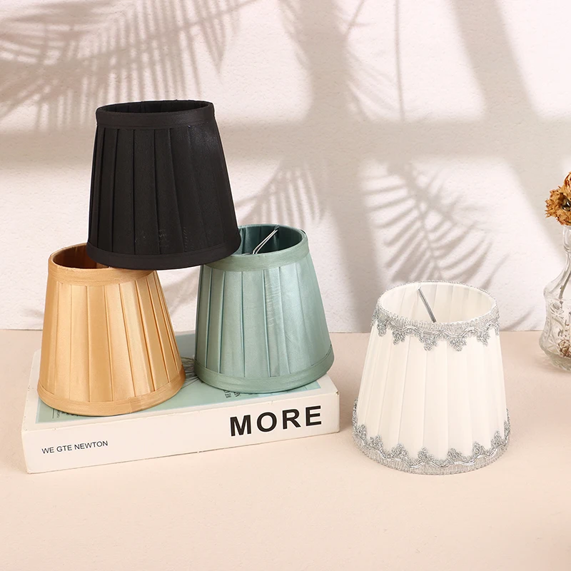 Estilo moderno Chandelier Tecido Abajur, Clip On Mini Wall Shade, Quarto do Hotel, piso de cabeceira, Capa Shell, 12cm