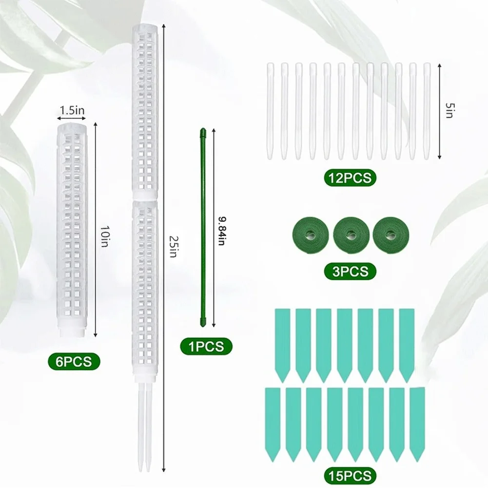 Moss Poles for kit for Houseplants Plastic Support System with Perforated Design to Promote Health and Stable Growth