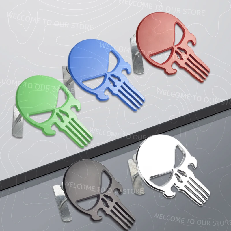 

Zinc Alloy For Skull Grille Logo Grand Cherokee Wrangler F150 F250 Ranger Raptor Car Front Hood 3D Metal Emblem Badge Sticker
