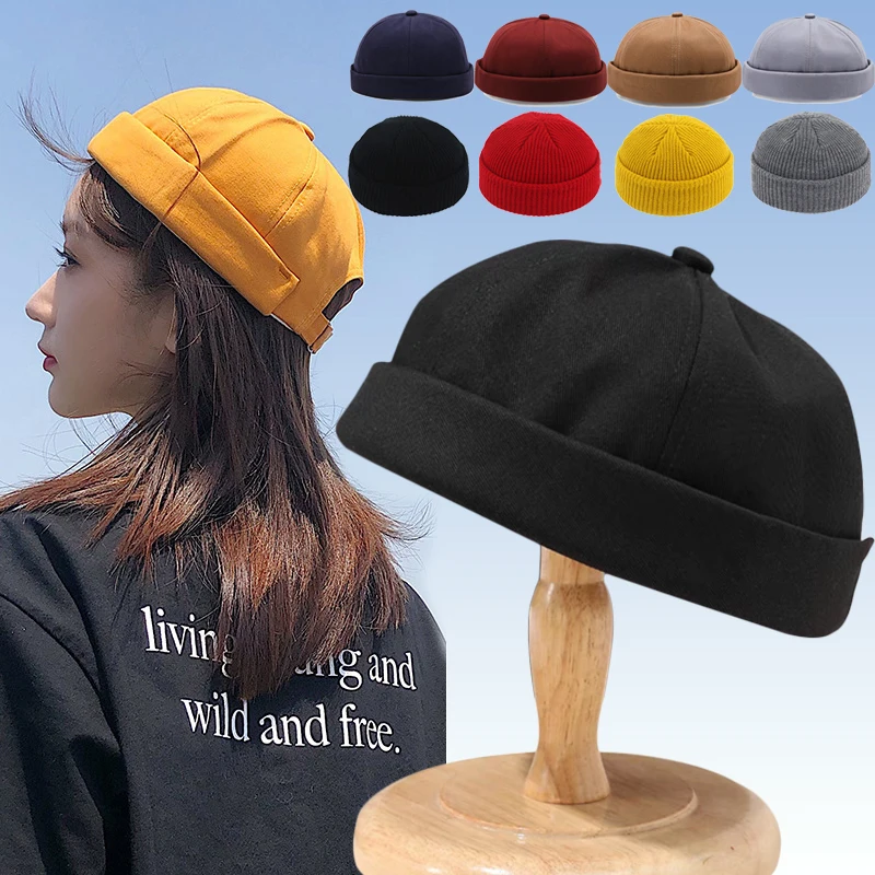 Multipurpose Beanie Artist Hip Hop Fashion Cotton Brimless Skullies Cap Trend Street Portable Docker Hat Men Women Autumn Winter