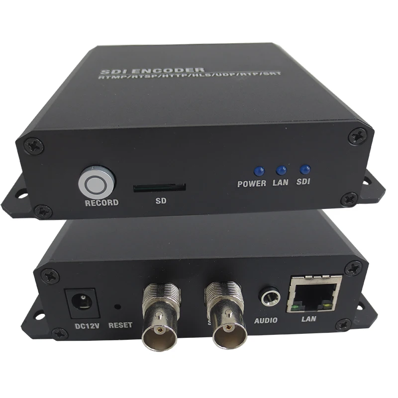 H.264 H.265 HEVC SD HD 3G SDI To IP SRT Video Streaming Recording Encoder IPTV