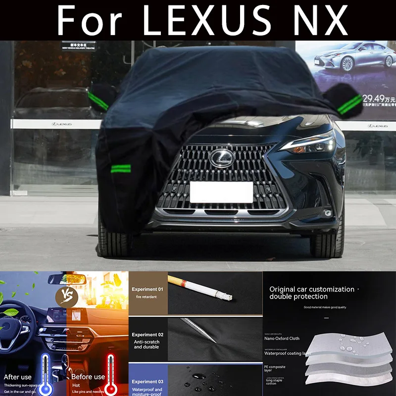 

Наружная защита для LEXUS NX, чехол для автомобиля с полным покрытием, Солнцезащитный водонепроницаемый пыленепроницаемый внешний автомобильный аксессуар