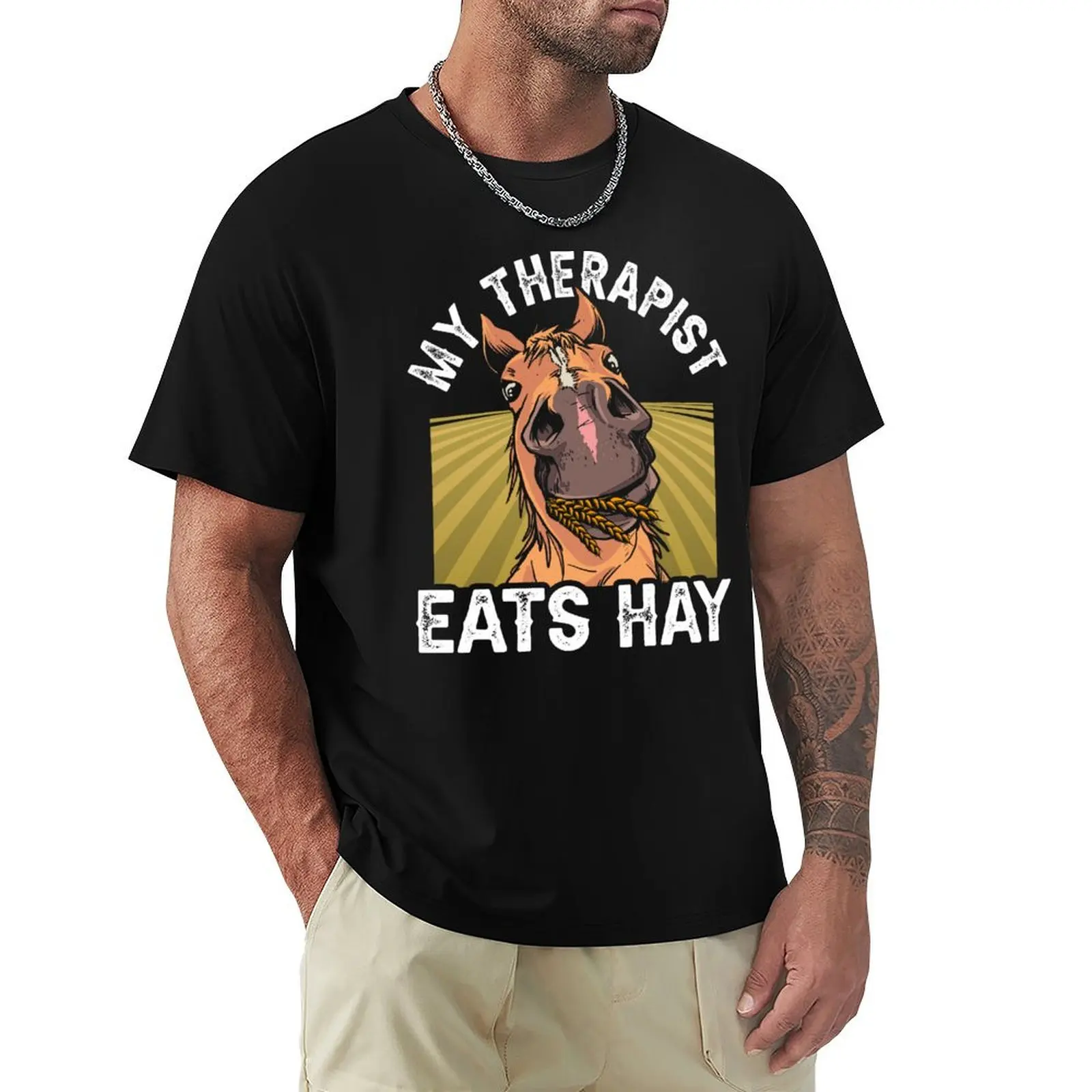 

My Therapist Eats Hay Rider Horse Riding Lover T-Shirt custom t-shirts custom t shirt Anime t-shirt Men's t-shirt