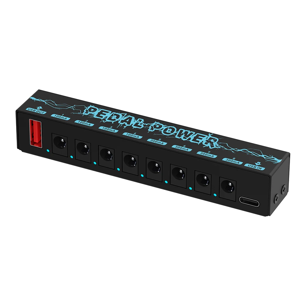 

Guitar Pedal Power Supply 10 Isolated DC Output for 9V/12V/18V Guitar Effect Pedals