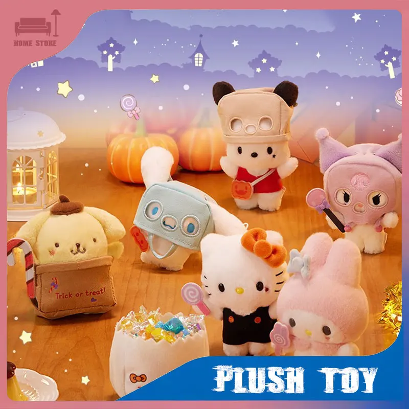 

Plush Doll Masked Ghost Hello Kitty Halloween Ghost Keychain Kawaii Cartoon Backpack Pendant Halloween Decoration Gifts Toys
