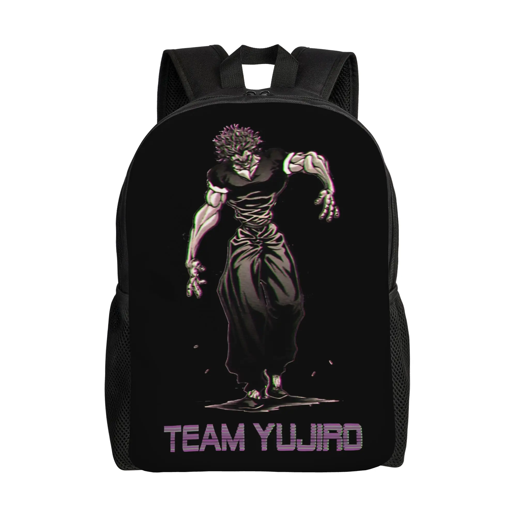 

Yujiro Hanma Baki the Grappler Backpack for Men Women Casual Student Hiking Travel Daypack Laptop Canvas Bags Sports