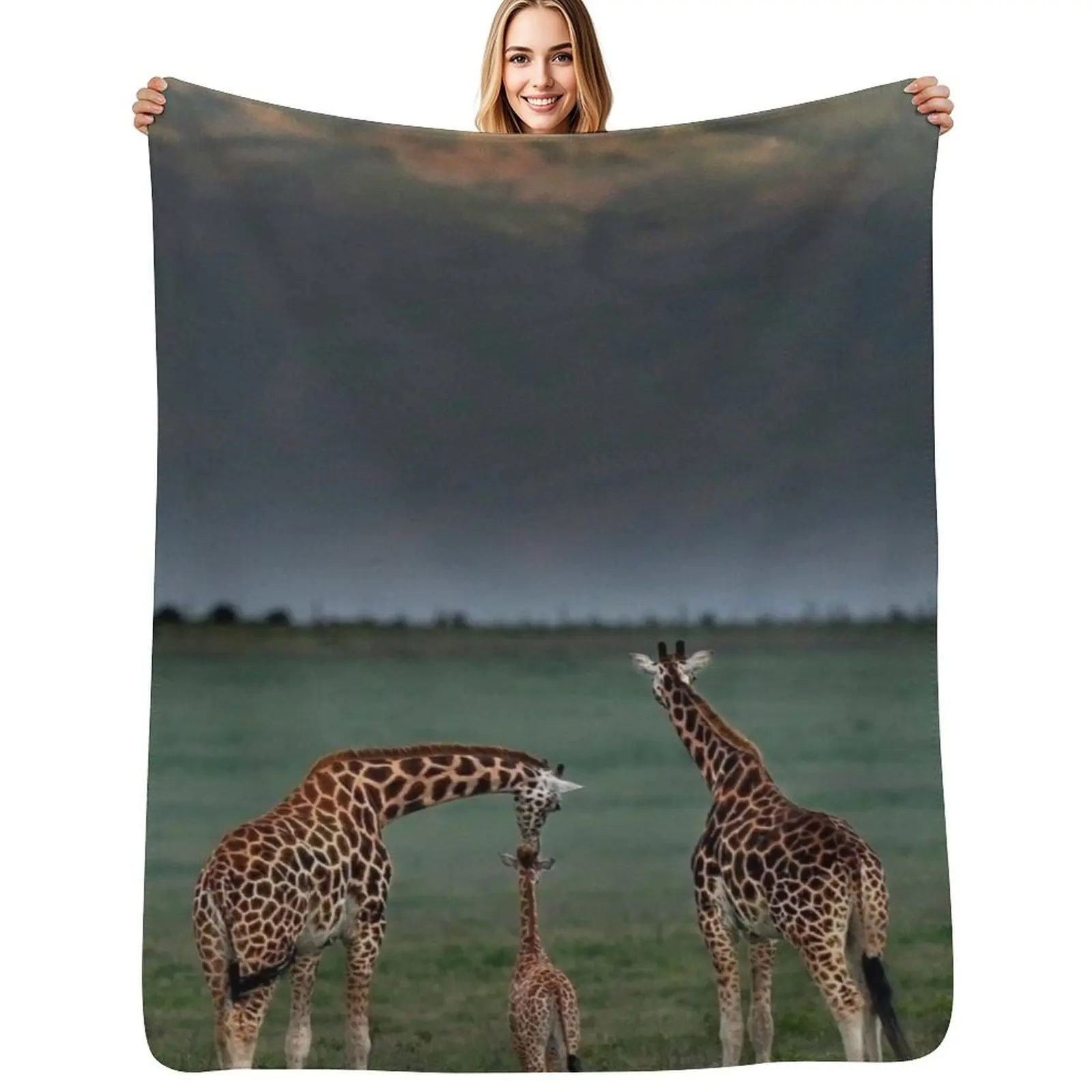 

Giraffe Family Pilansberg National Park Throw Blanket Moving wednesday Giant Sofa Blankets