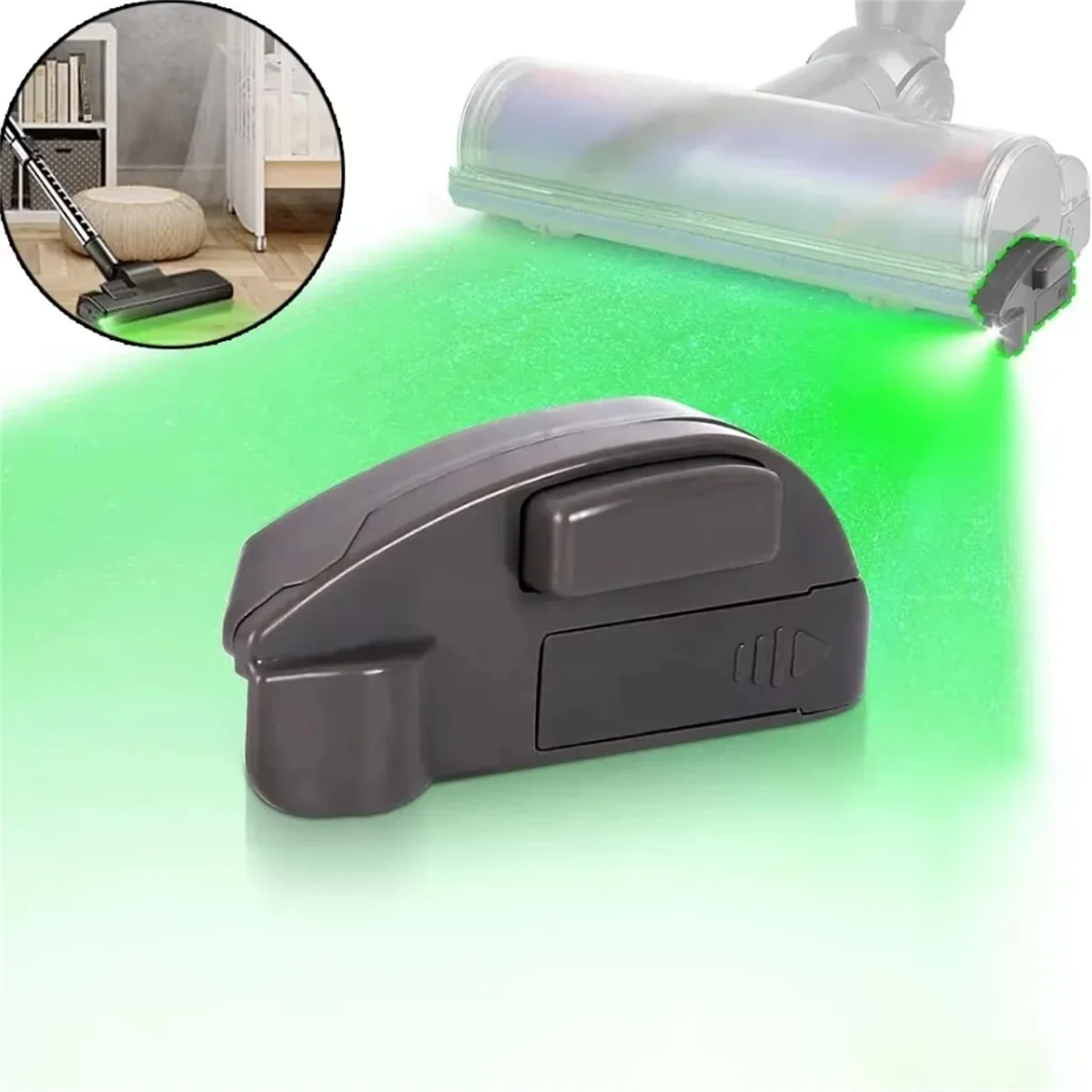 1PC Vacuum Cleaner Dust Display LED Lamp, Detect Microscopic Dust & Invisible Pet Hair Vacuum Cleaner Accessories(No Battery)