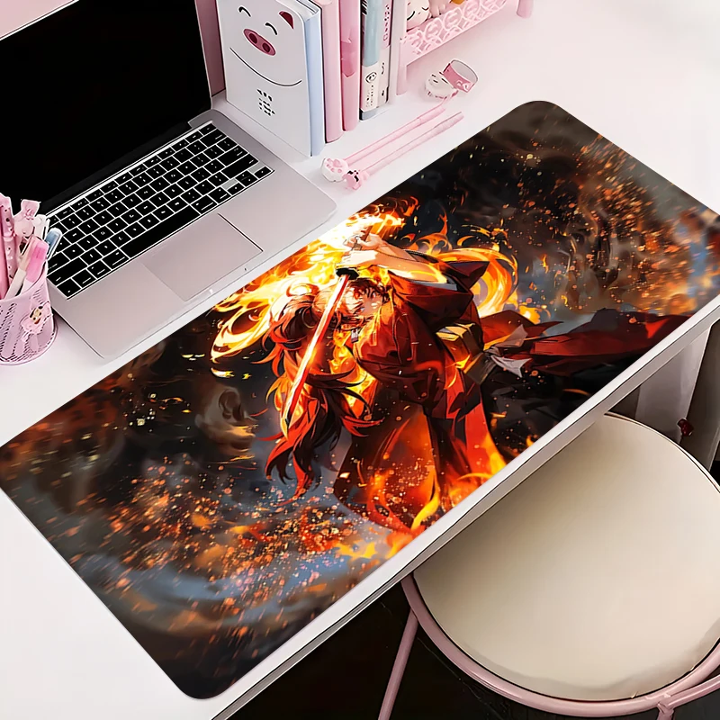 

Mouse Pad Gamer Anti-slip Anime Desk Mat Gaming PC Accessories Tablet Pad Large D-demon Slayer HD Mousepad Extended Keyboard Mat