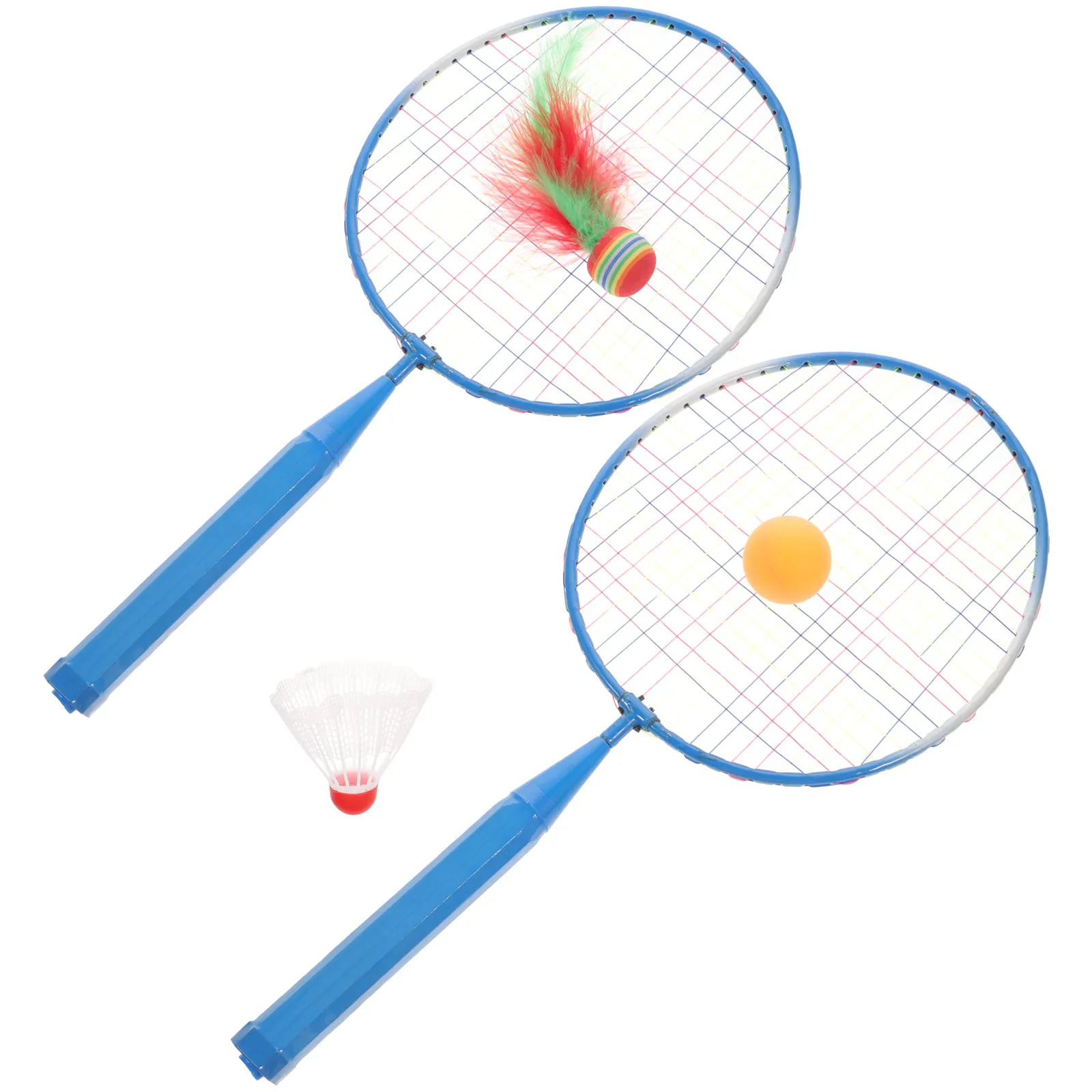 

Badminton Tennis Rackets Balls Set for Children Kids Outdoor Indoor Sports Fun Parent-Child Game Educational Boys Girls Random