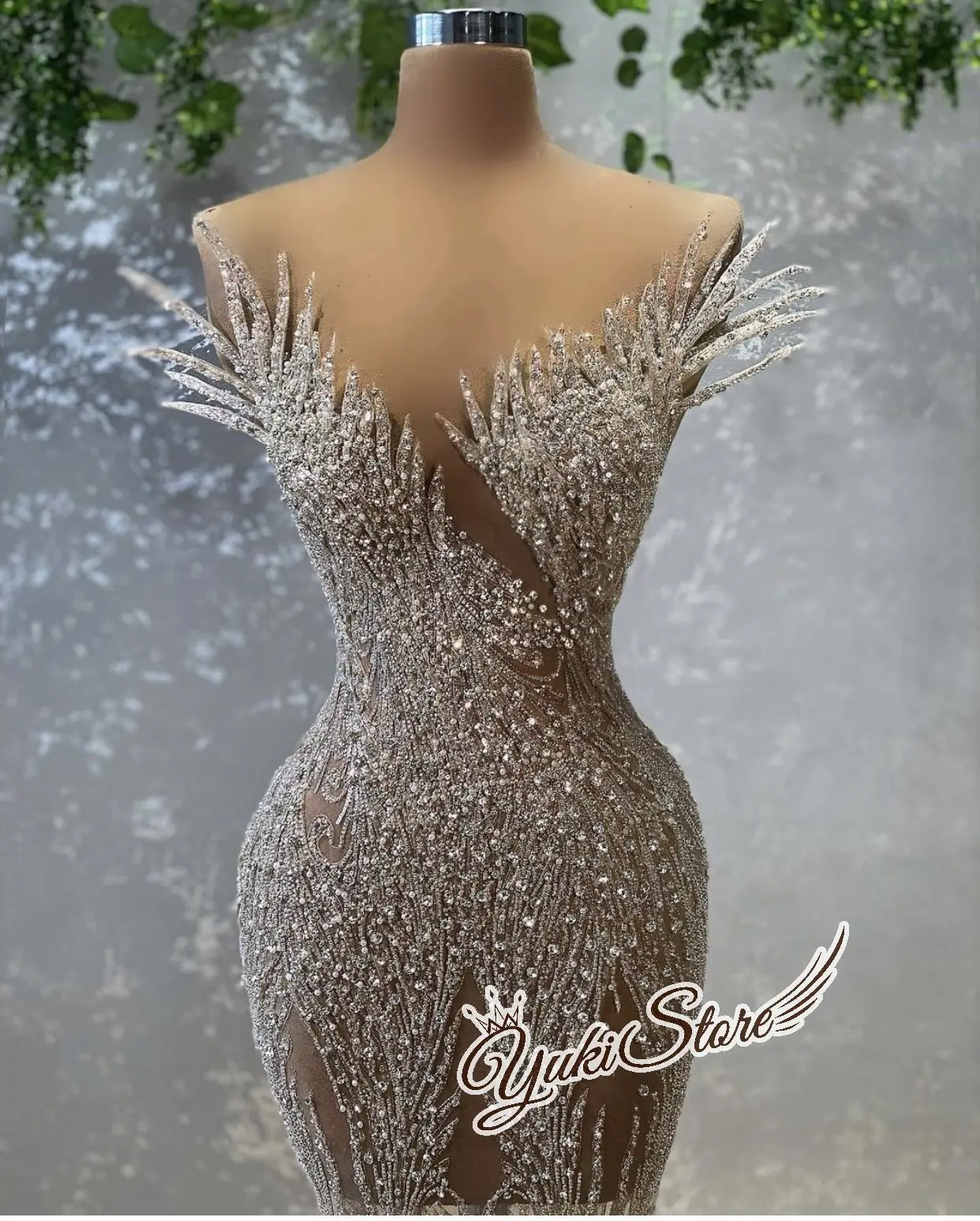 

Brand new pre-sale customized model cocktail dress Beautiful Quality Perfect Material Sexy Lady Diamond Bodice Applique YS018