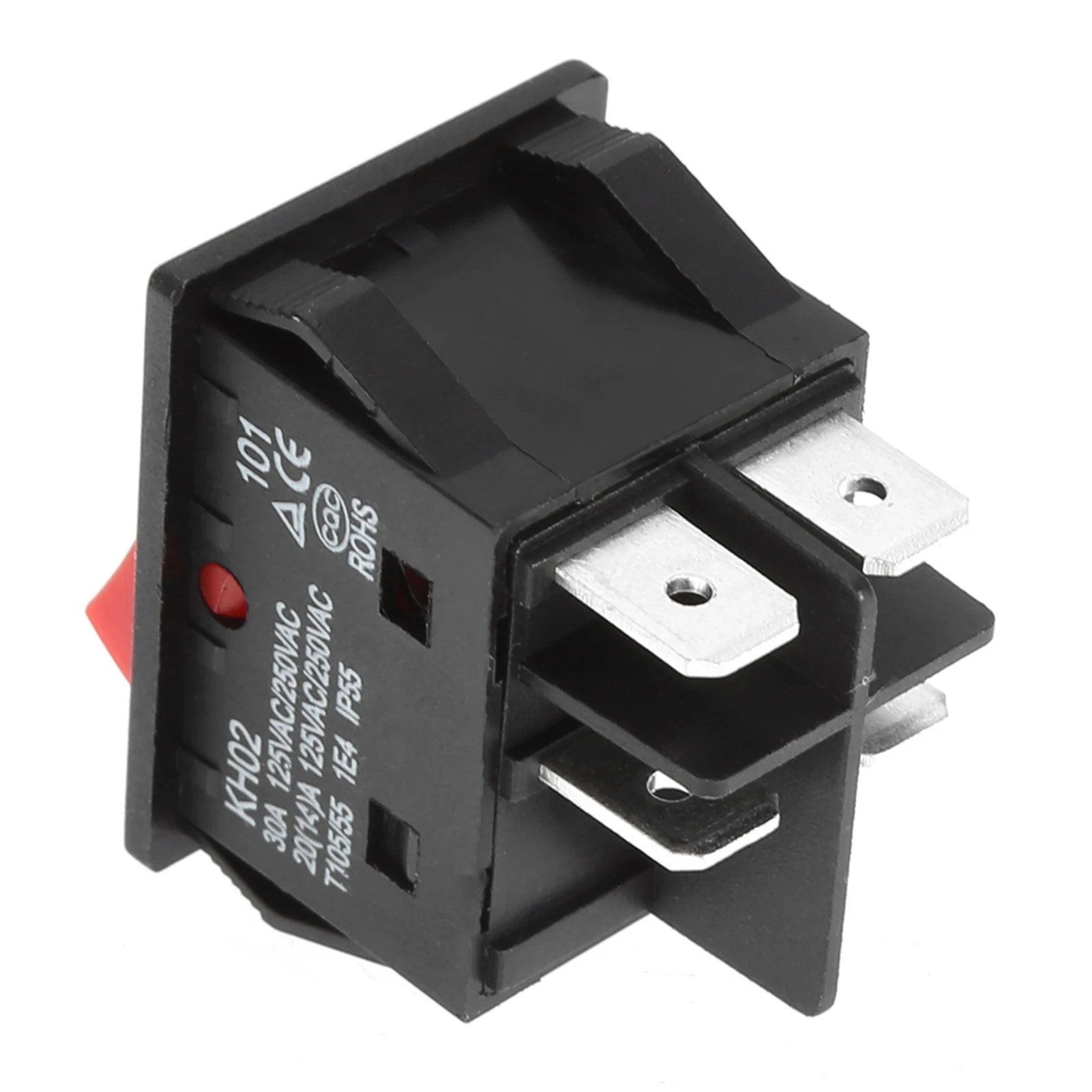 30A Welder Welding Machine 120VAC/250VAC 30A 4-Pin Boat Type IP65 Waterproof Dustproof ON/OFF Rocker Switch