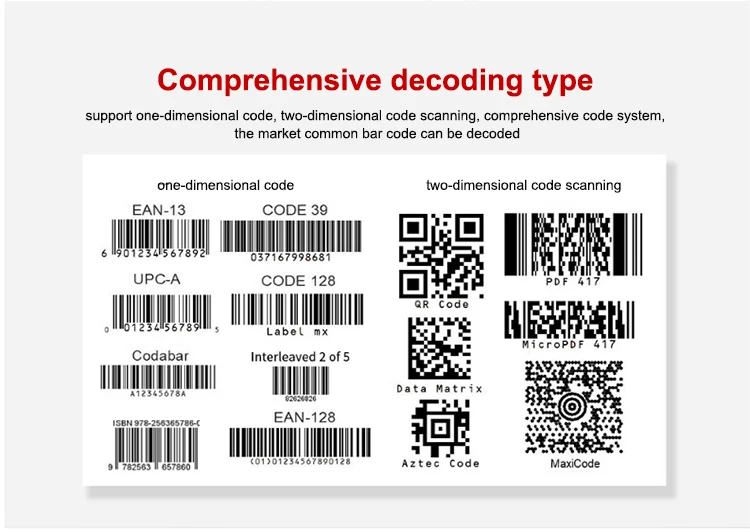 QR code Barcode Scanner 1D 2D USB handheld barcode scanner