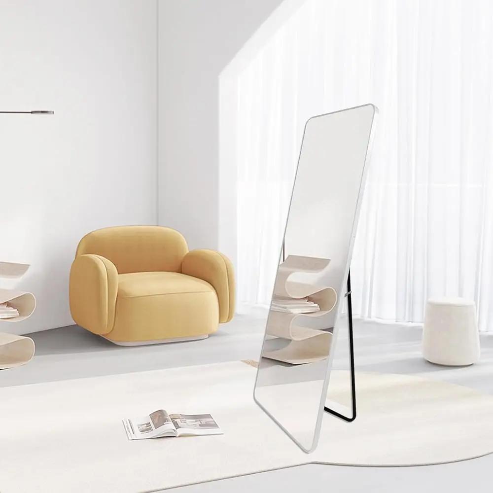 

Full Body Mirror 64""X21"" Silver Mirror Full Length Wall Mirror Full Length Mirror With Stand Floor Length Silver Wall Mounted