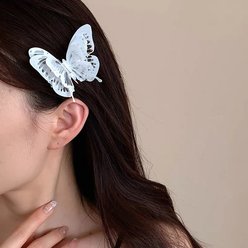 Retro Multi-Layer Butterfly Hairpin Clip for Women Girls Sweet High-End Side Bangs Clip Fashion Hair Accessories Barrettes