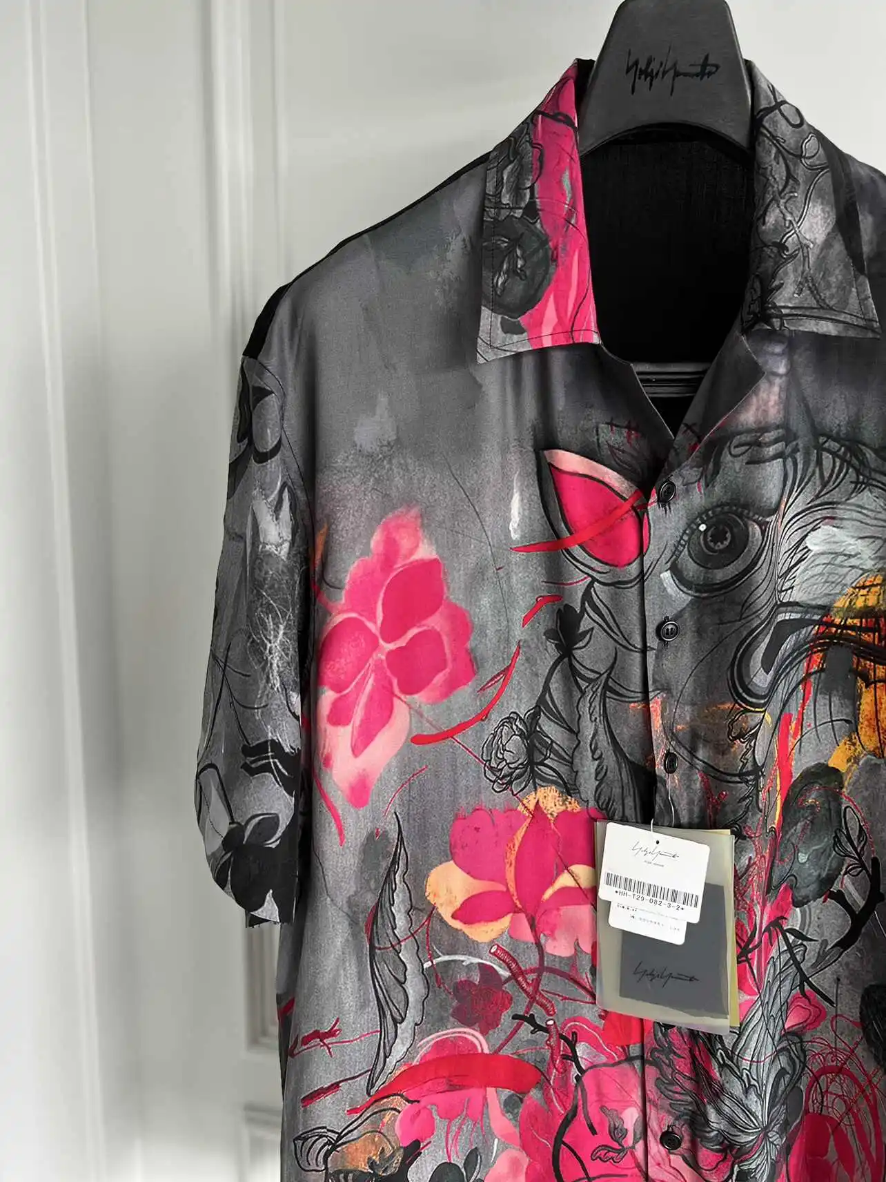TOP-YAMAMOTO original design collaboration loose print casual high street  short-sleeved shirt