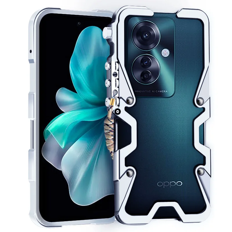 Imagem -02 - Tampa à Prova de Choque com Parafuso Metal Frame para Oppo Armadura Bumper Cases Fits Oppo Reno 11f Reno11f