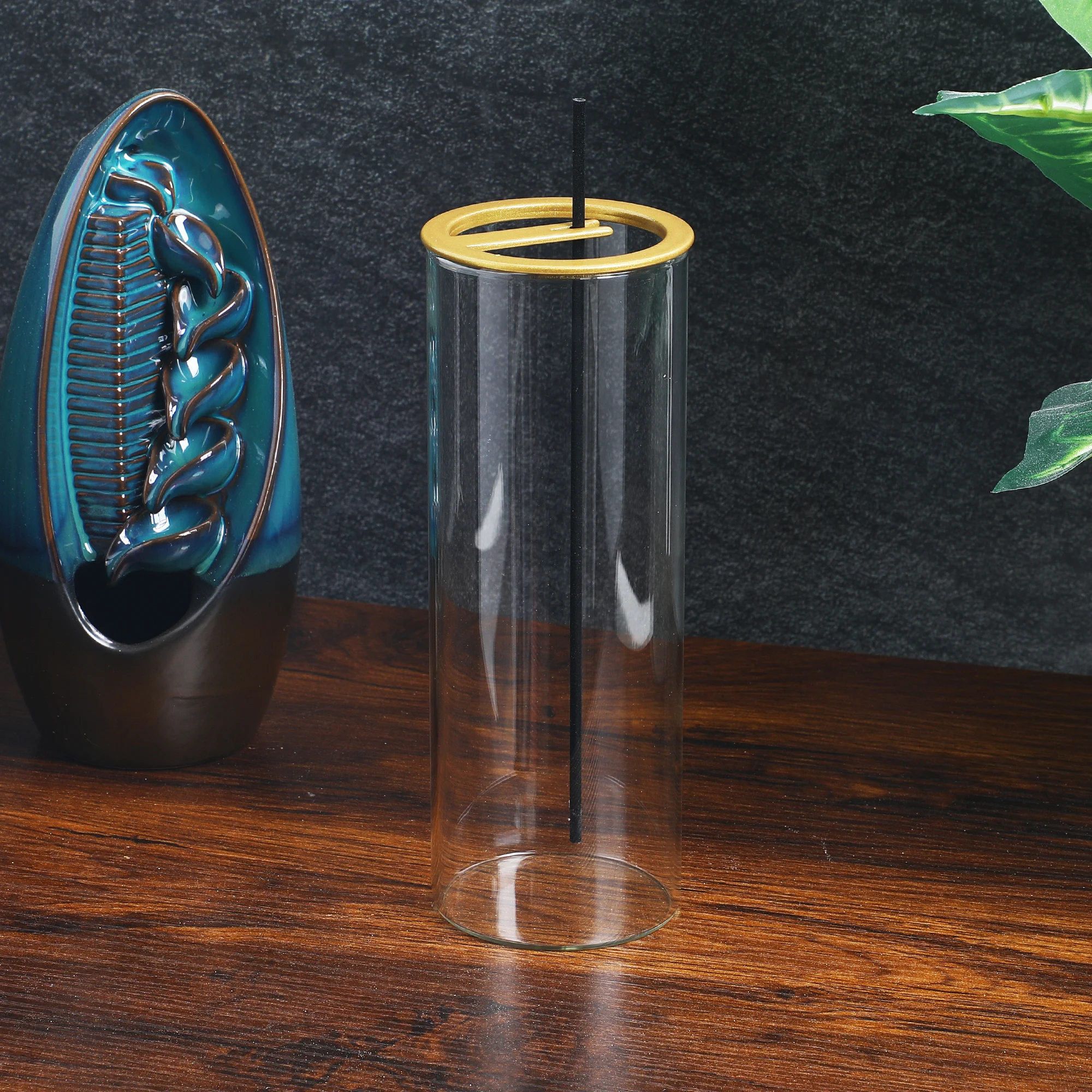 

2Pcs Elegant Cylinder Shaped Incense Burner Multi-Functional Space-Saving Home Spa Decor Upside Down Incense Holder