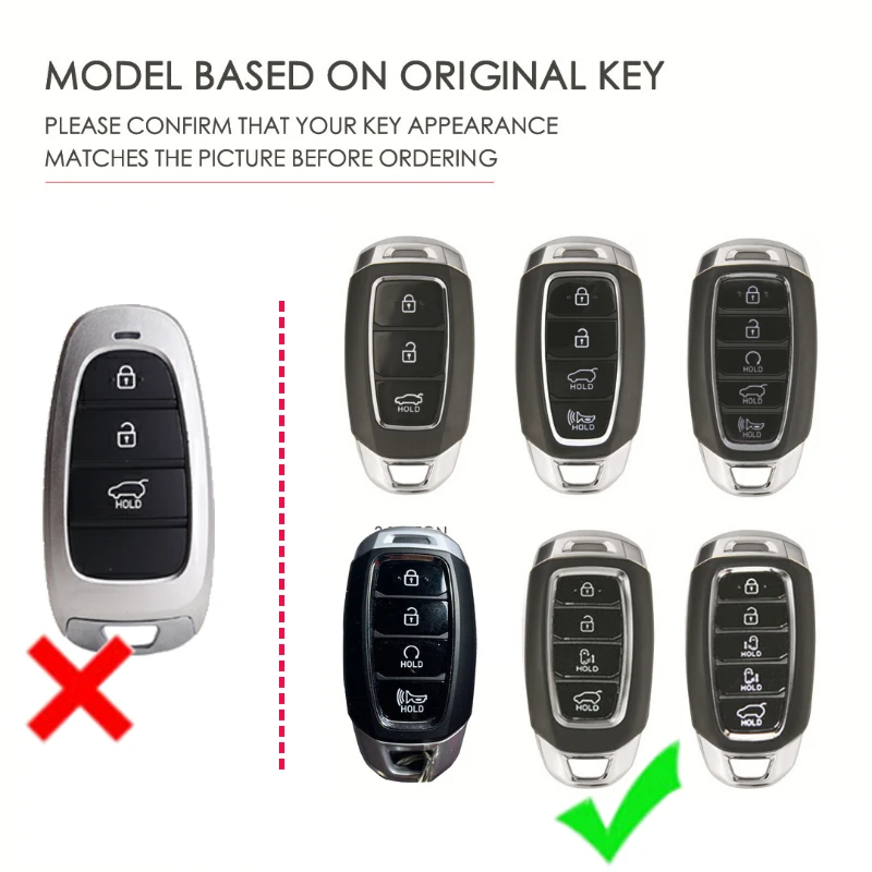 For Hyundai I30 Ix35 KONA Encino Solaris Azera Grandeur Ig Accent Santa Fe Palisade TPU Car Key Fob Case Key Fob Cover Keychain