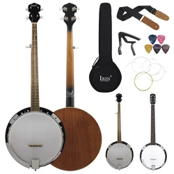 IRIN Banjo 5/6 String Banjo Guitar 22 Frets Sapele Material Stringed Instrument With Bag Strings Capo Strap Pick Accessories