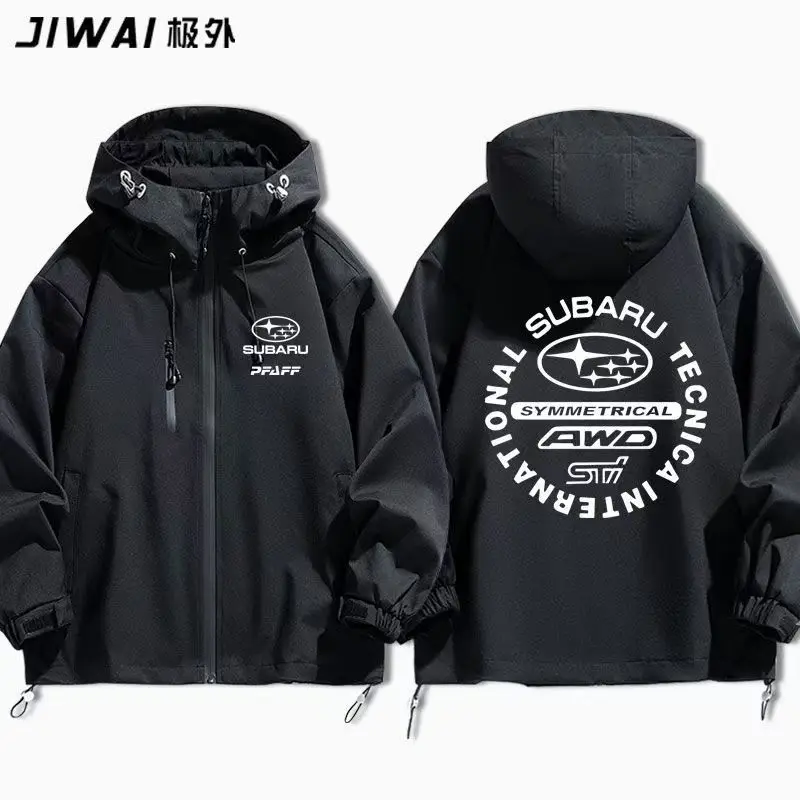Subaru STI racing merchandise, fan clothing for autumn and winter casual jackets, men's and women's assault jackets, trendy tren