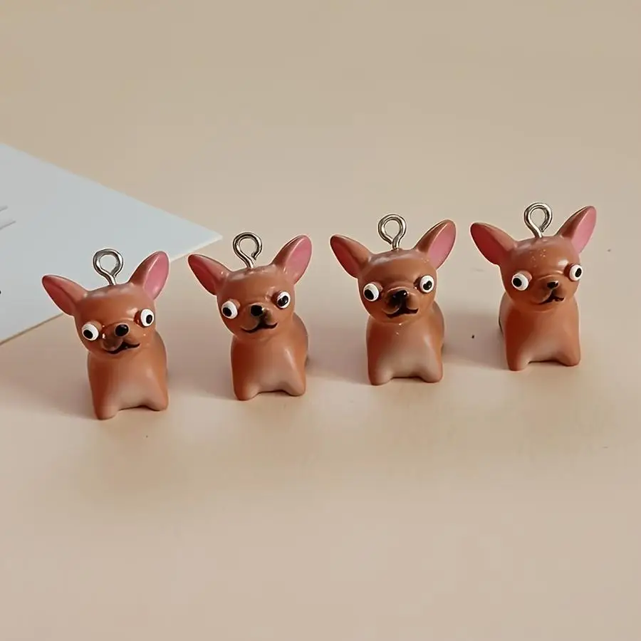 1/5/10/20/50/100pcs Realistic 3D Chihuahua Dog Charms - Resin Miniature Suitable for Jewelry Making, DIY Crafts,, Zipper Pulls,
