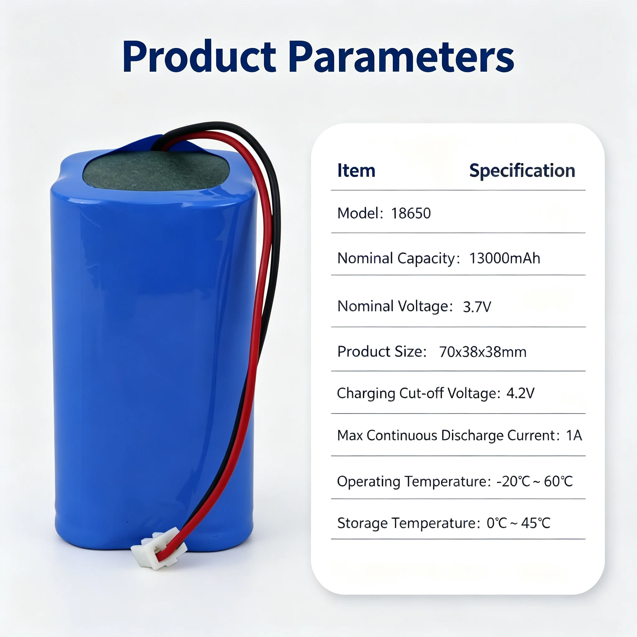 1S4P 3.7V 18650 13000mah Rechargeable Lithium Battery Packs For Fishing LED Light Bluetooth Speaker Emergency DIY Batteries