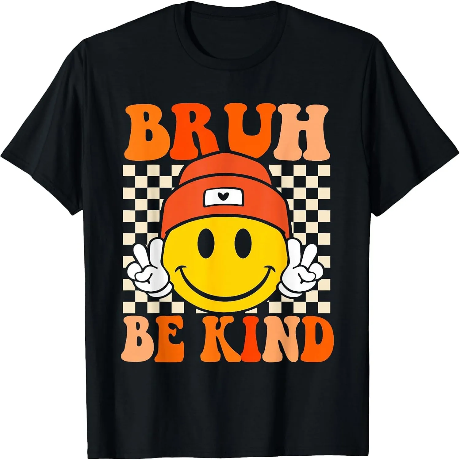 Bruh Be Kind Unity Day Orange Anti Bullying Kindness T-Shirt 100% cotton short sleeve tee