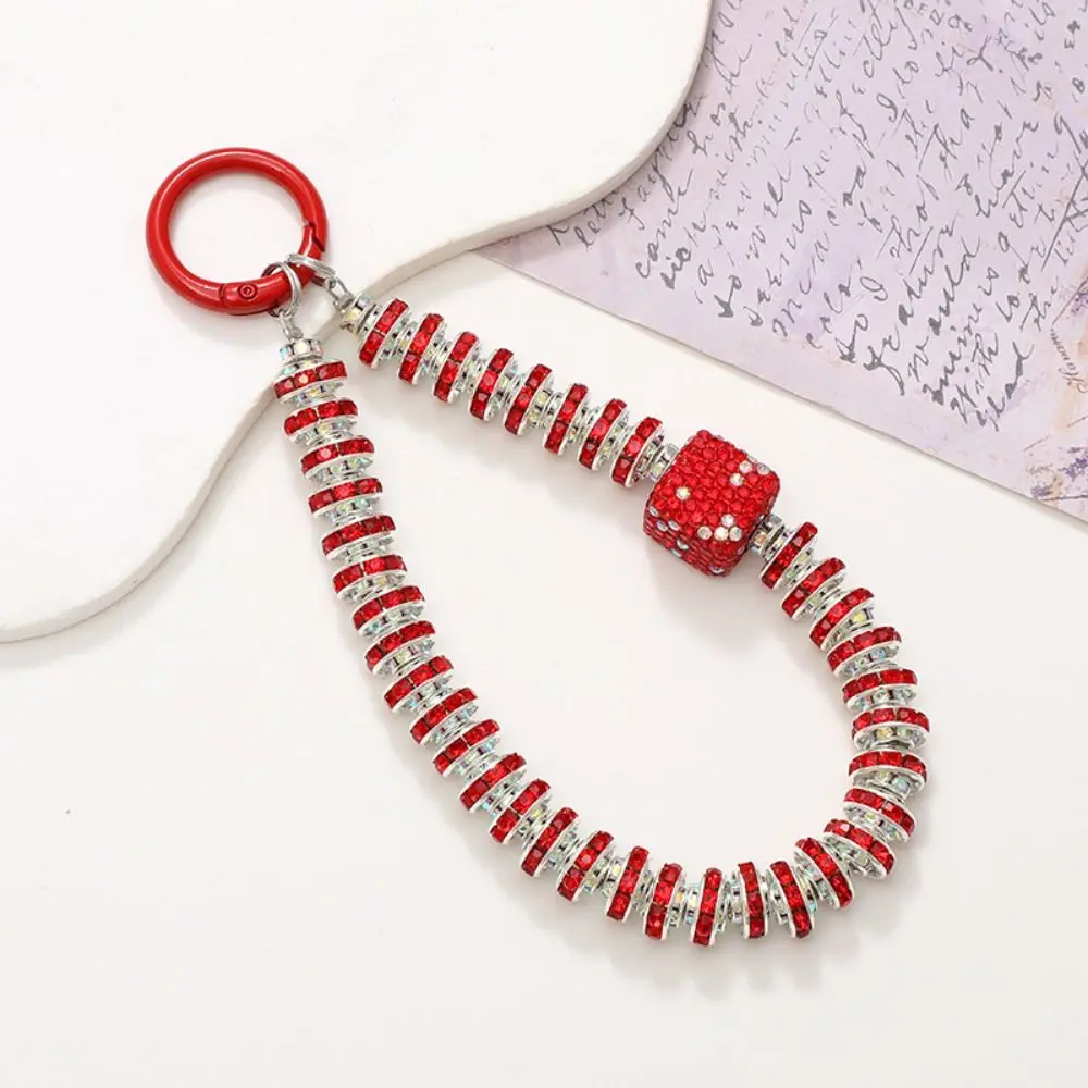 

Color Diamond Diamond Phone Strap Wrist Chain Rhinestone Mobile Phone Lanyard Short Style Sparkling Cellphone Chain