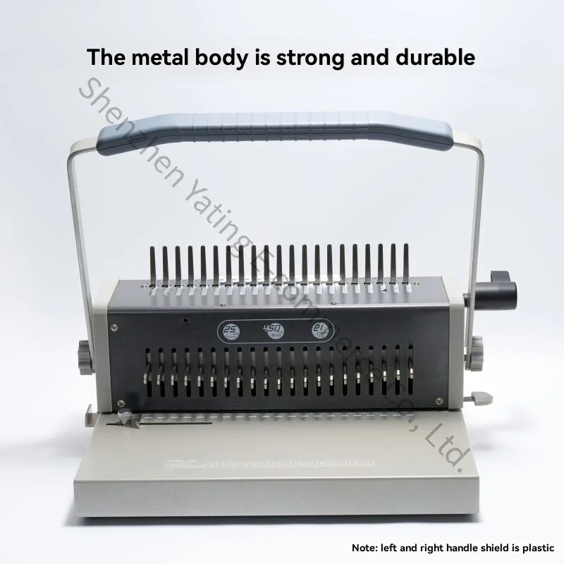 21 Holes Binder Binding Machine 10Holes Dual-purpose Hole Punching Machine 20 Sheets At ATime Full Drawing Knife All Metal Body