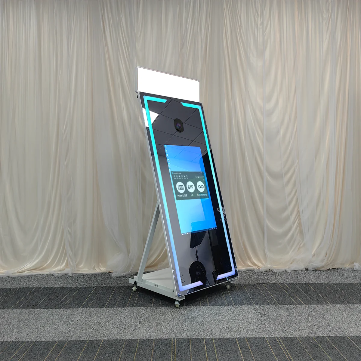 ZJW high-quality hot selling customized products Mini PC Photo Booth Machine With DSLR  Mirror Touch Screen Sale Magic Mirror Ph