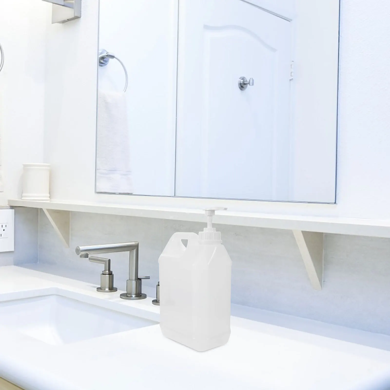 2 szt. Butelek na balsam do łazienki 2,5L Przezroczysty Dozownik z pompką wielokrotnego użytku na żel pod prysznic, odżywkę do włosów, mydło w płynie, do kuchni